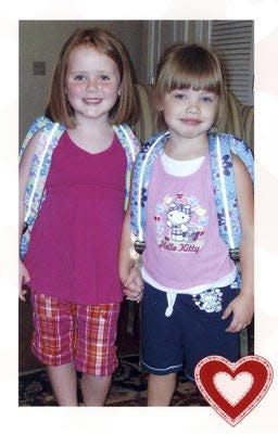 5-year-old Claudia Wadlington, left and 4-year-old Riley Lawrence were hit and killed by a driver fleeing police on Floyd Street by the University of Louisville in July 2008. This photo of them was provided during a 2009 memorial service.