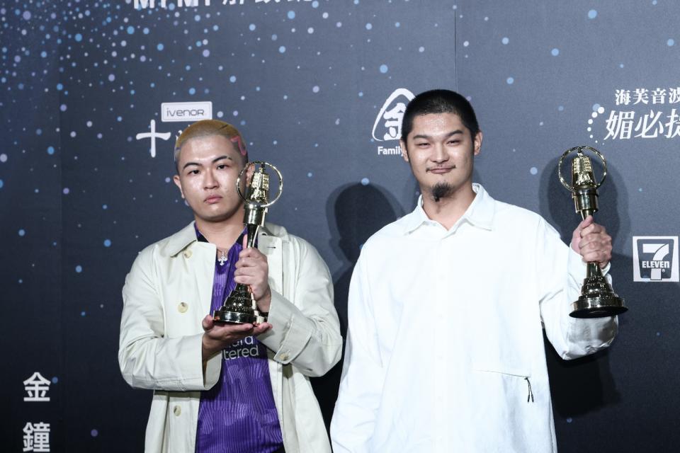 Leo 王、陳嫺靜、李權哲、湯捷〈得意的一天 A no is a no〉拿下戲劇原創歌曲獎。陳品佑攝