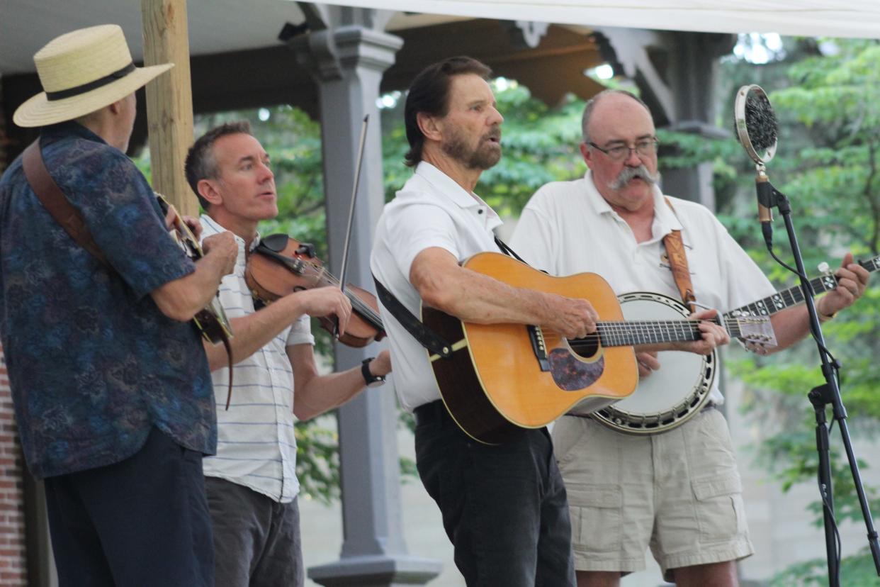 The Bridge County Bluegrass Band performed Wednesday at the Rutherford B. Hayes Presidential Library & Museums opening Verandah Concert of 2022. The next concert in the verandah concert series will take place July 13, when the Grand Royale Ukulelists of the Black Swamp perform at the presidential center.