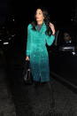 <p>Not many could pull off a suede turquoise trench coat… but Amal manages to do it with ease. <i>(Photo by SAV/GC Images)</i><br></p>