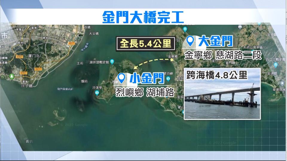 金門跨海大橋10月30日開放通車，耗資63億。（圖／東森新聞）
