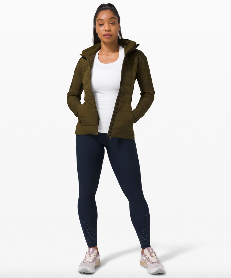 Lululemon Down For It All Jacket in Moss Green (Photo via Lululemon)   