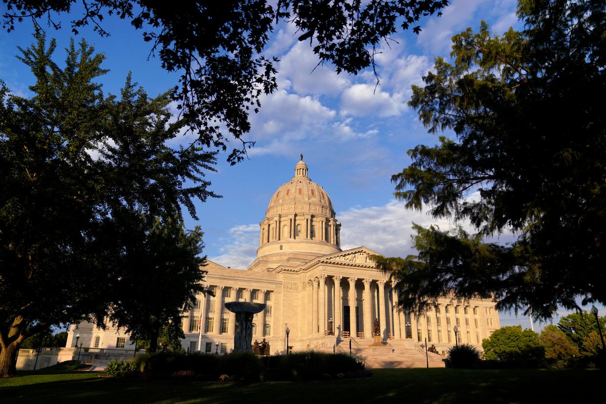 The Missouri State Capitol is seen on Sept. 16, 2022, in Jefferson City, Mo. A powerful Missouri state senator on Tuesday, April 18, 2023, unveiled a $2.8 billion plan to widen Interstate 70 to at least three lanes across the state, an even more ambitious proposal than what the governor originally asked of lawmakers.