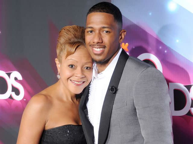 <p>Gregg DeGuire/WireImage</p> Nick Cannon and his mom Beth Gardner arrive at the TeenNick HALO Awards on November 17, 2012 in Los Angeles, California.