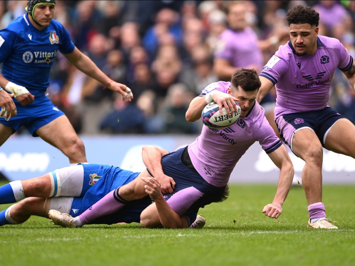 Blair Kinghorn’s double has allowed Scotland to open up a significant lead early in the second half (Getty Images)