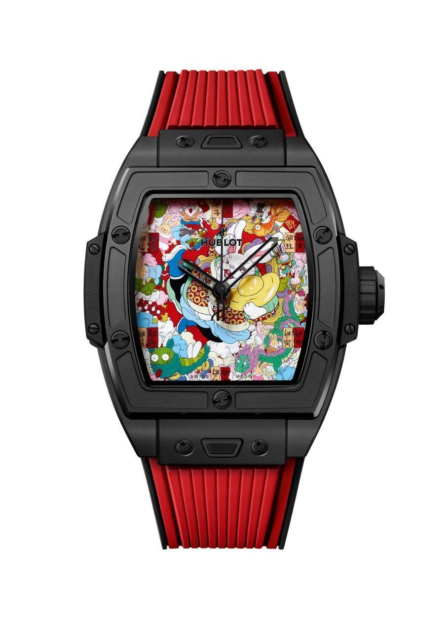 HUBLOT Spirit of Big Bang 黑陶瓷兔年錶款，全球限量12只，每只定價約CHF 38,000。