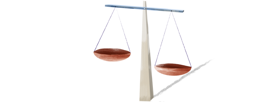 Illustration of the scales of justice