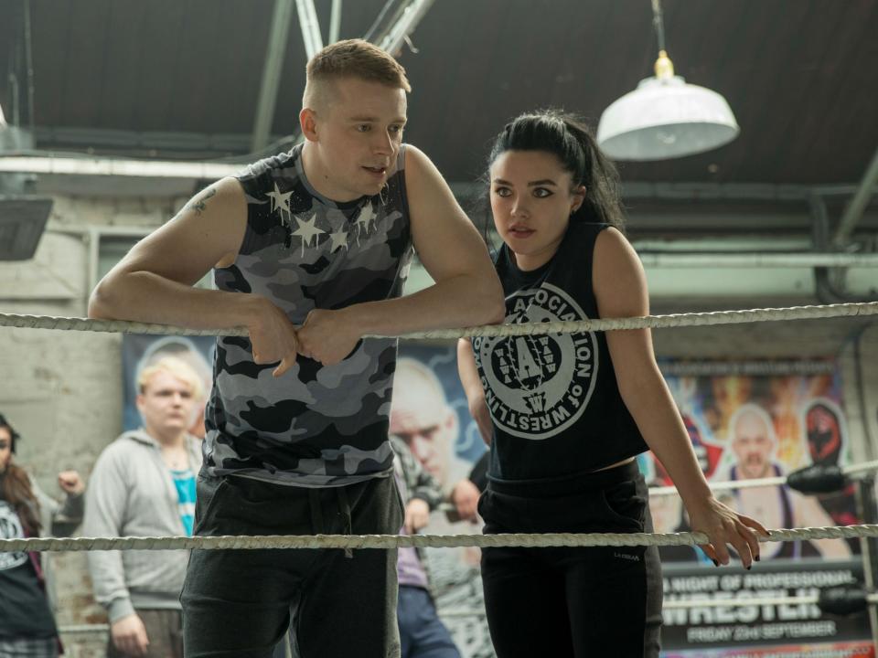 Jack Lowden and Florence Pugh in ‘Fighting with My Family’ (James Field)