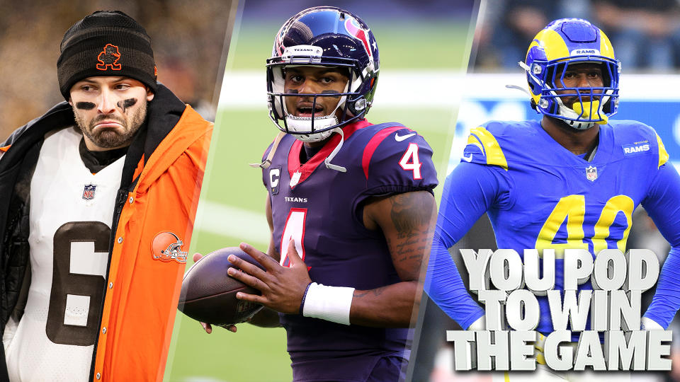 Wild NFL free agency stories continue this week as Baker Mayfield has requested a trade out of Cleveland, Deshaun Watson is likely headed to the NFC South and Von Miller signed a lucrative deal in Buffalo. (Getty Images)