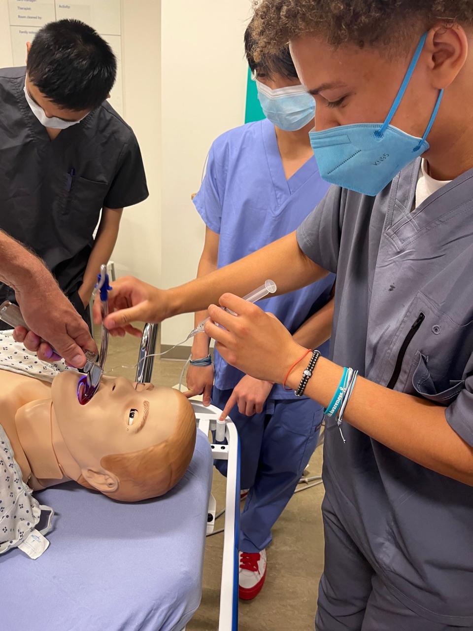 Jeffrey Radek Jr., 17, of Rochester, practices performing an endotracheal intubation while participating in the National Youth Leadership Forum: Medicine at Tufts University in Medford.