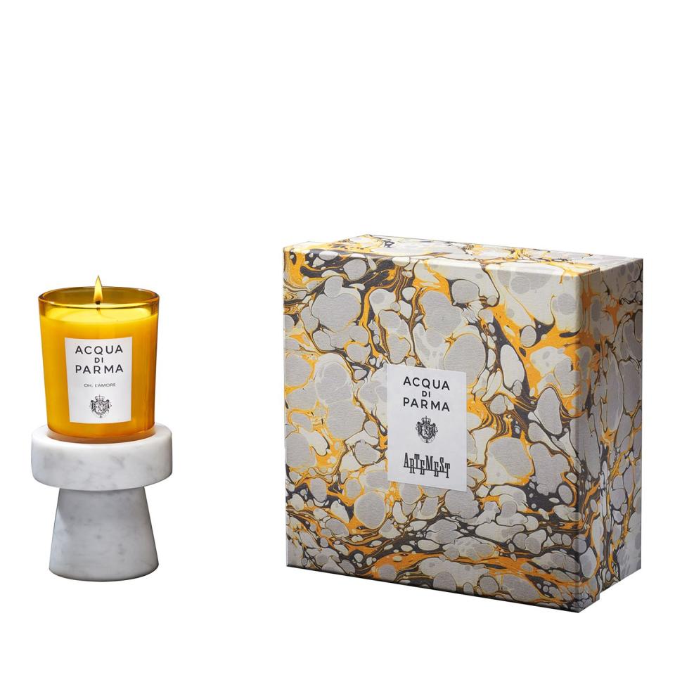 6) Oh L’Amore Candle with White Marble Candle Holder