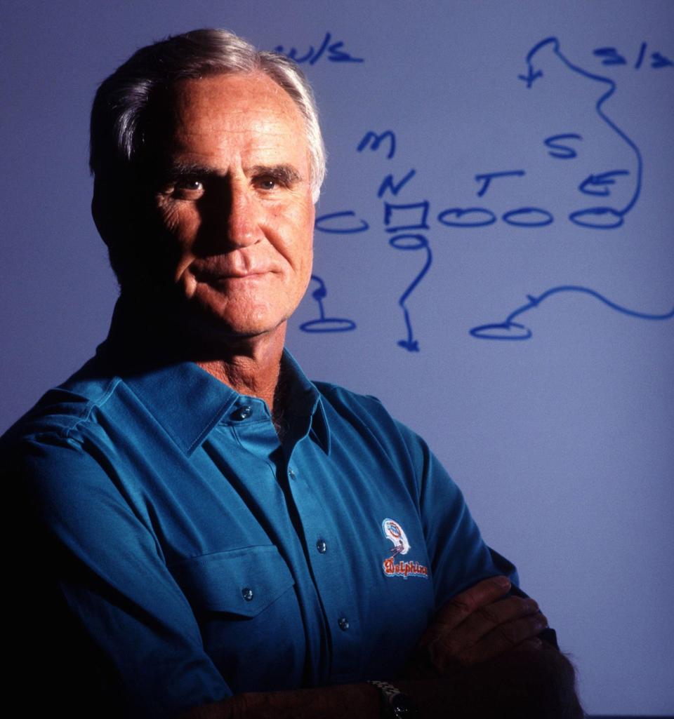 Dolphins coach Don Shula before the 1994 season.