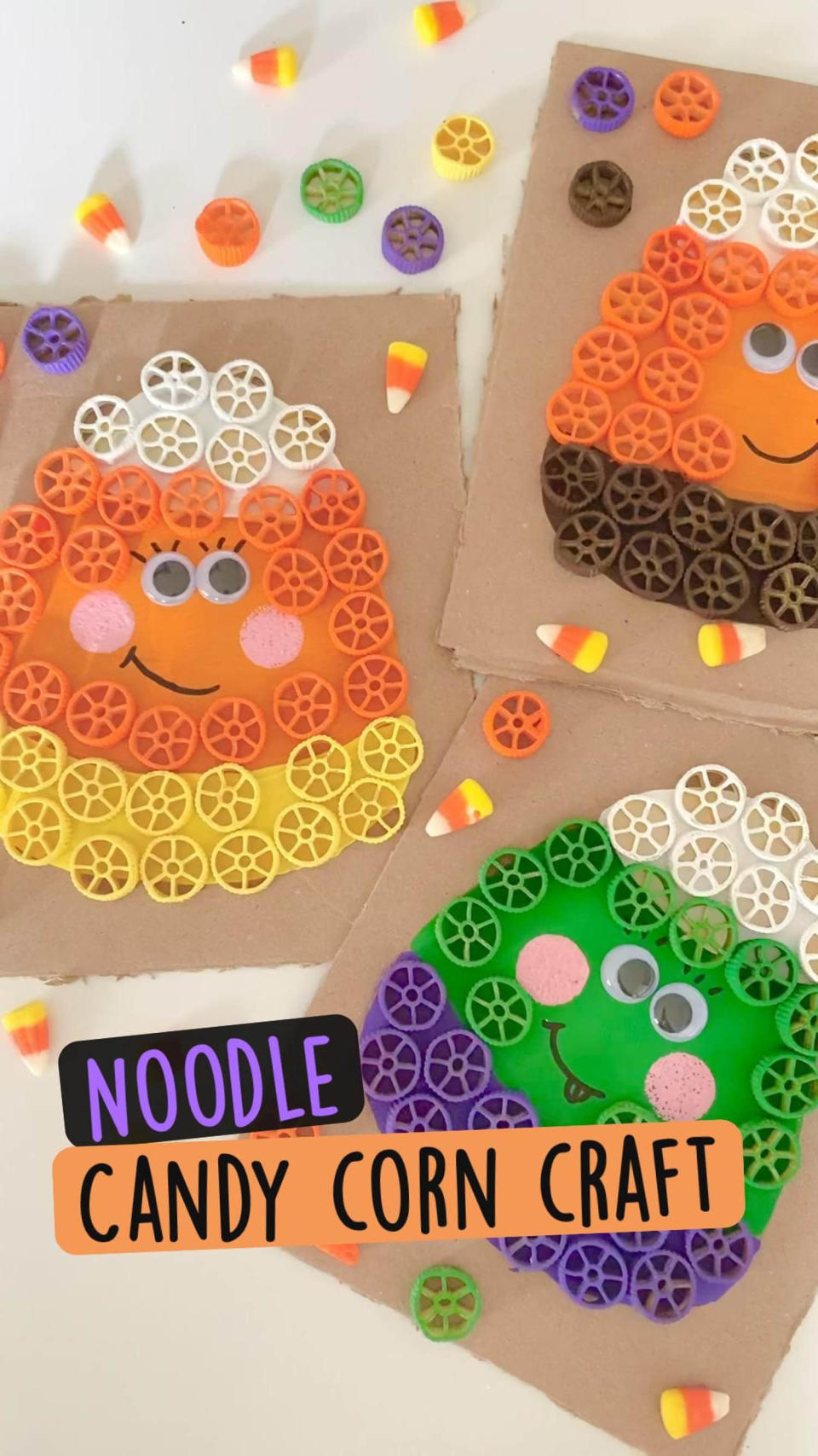 candy corn noodle art (ABCDeeLearning )