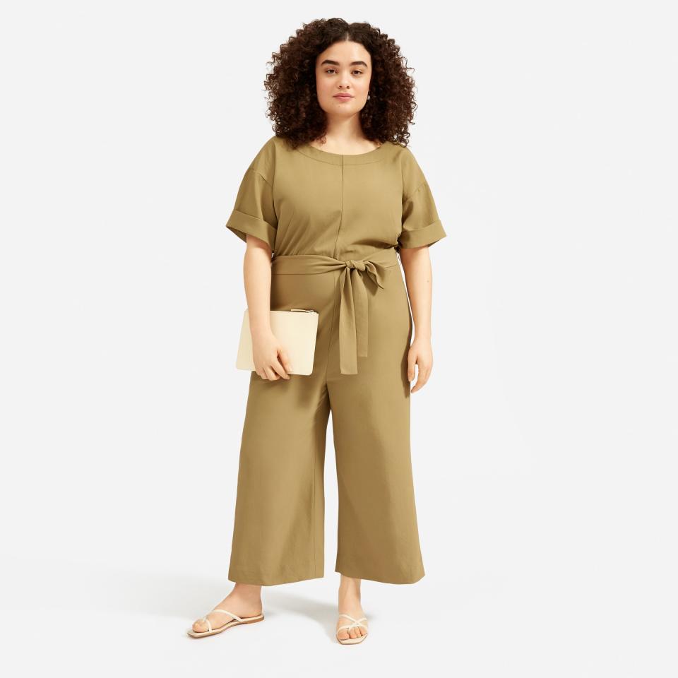 1) The Japanese GoWeave Short-Sleeve Jumpsuit