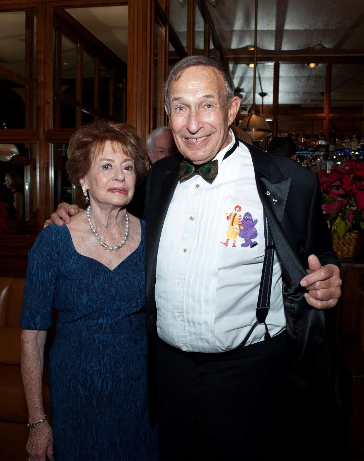 Susan and George Cohon at a fundraiser for the Ann Norton Sculpture Gardens at Cafe L'Europe on Dec. 14, 2018, in Palm Beach.