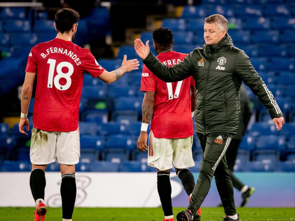 Manchester United manager Ole Gunnar Solskjaer  (Manchester United via Getty Images)