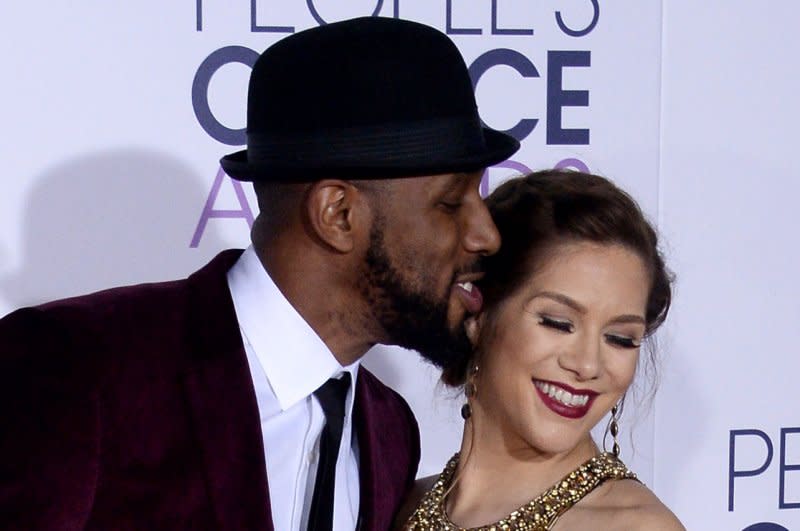 Allison Holker (R) and Stephen "tWitch" Boss attend the People's Choice Awards in 2016. File Photo by Jim Ruymen/UPI
