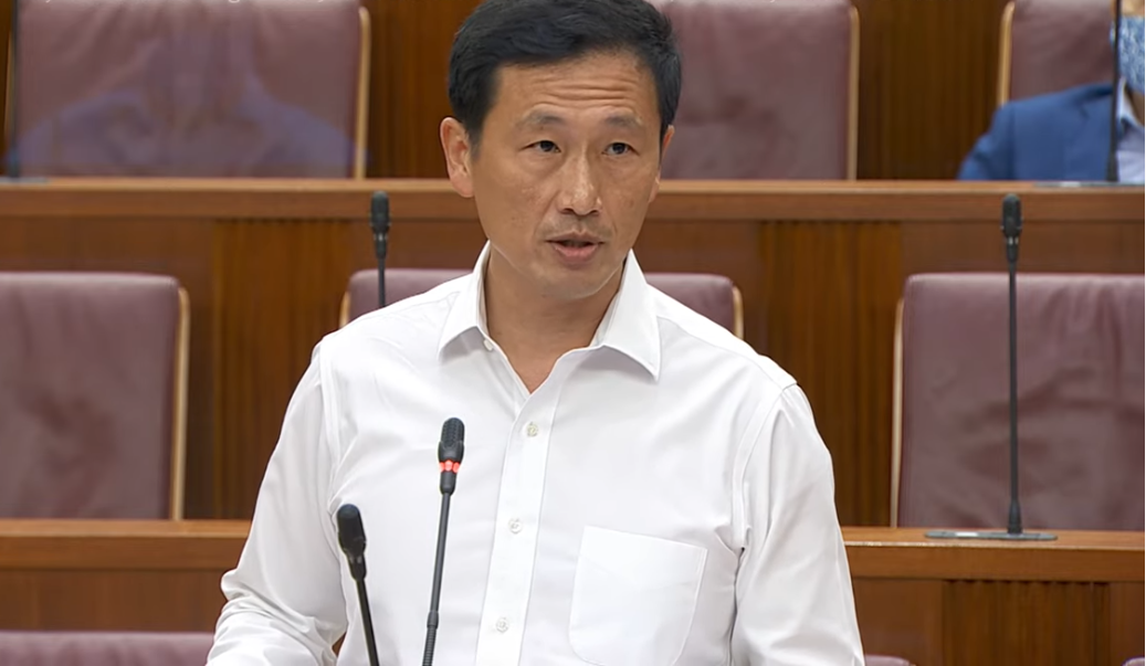 Singapore's Transport Minister Ong Ye Kung addresses Parliament during the Committee of Supply debate on Thursday, 4 March 2021. (SCREENGRAB: Ministry of Communications and Information YouTube channel)