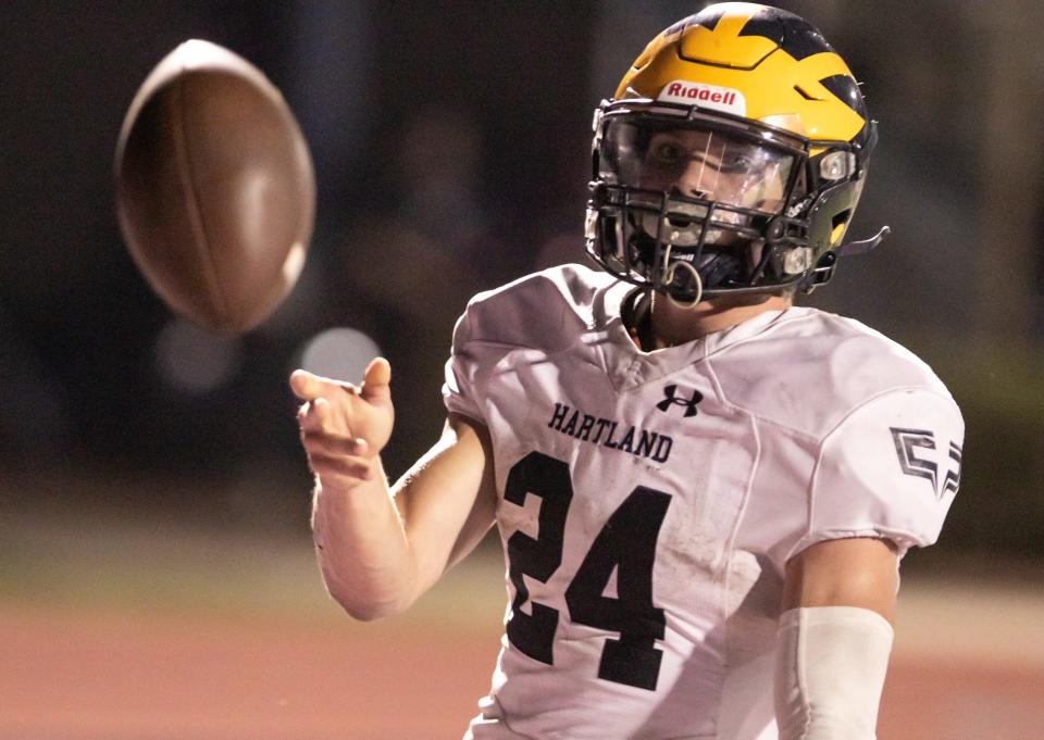 Hartland running back Joey Mattord is coming off a six-touchdown performance against Plymouth.