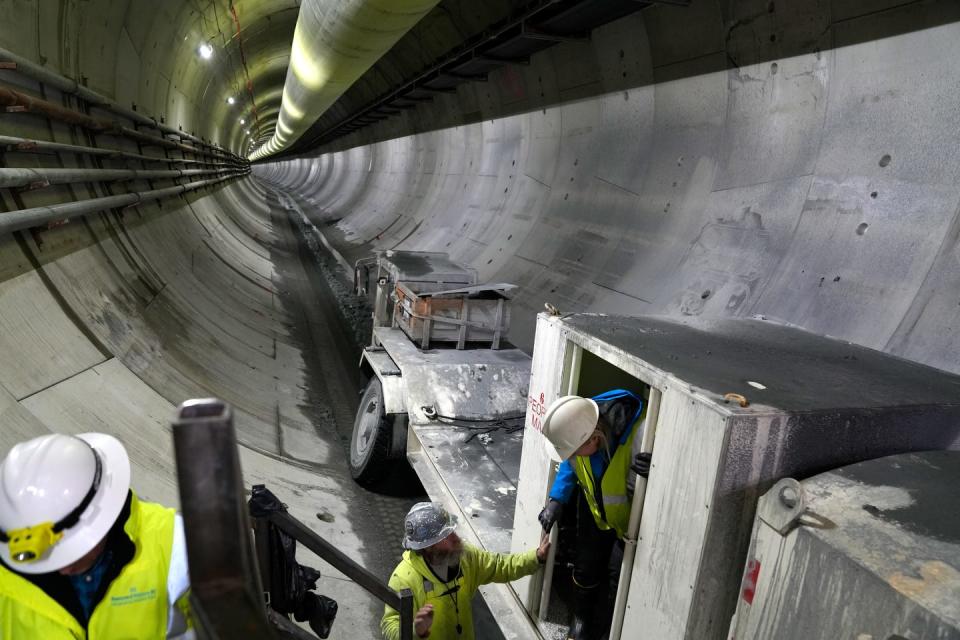 Work proceeds on Phase 3 of the Combined Sewer Overflow tunnel, part of the Narragansett Bay Commission's two-decade effort to stop stormwater from polluting the Bay.