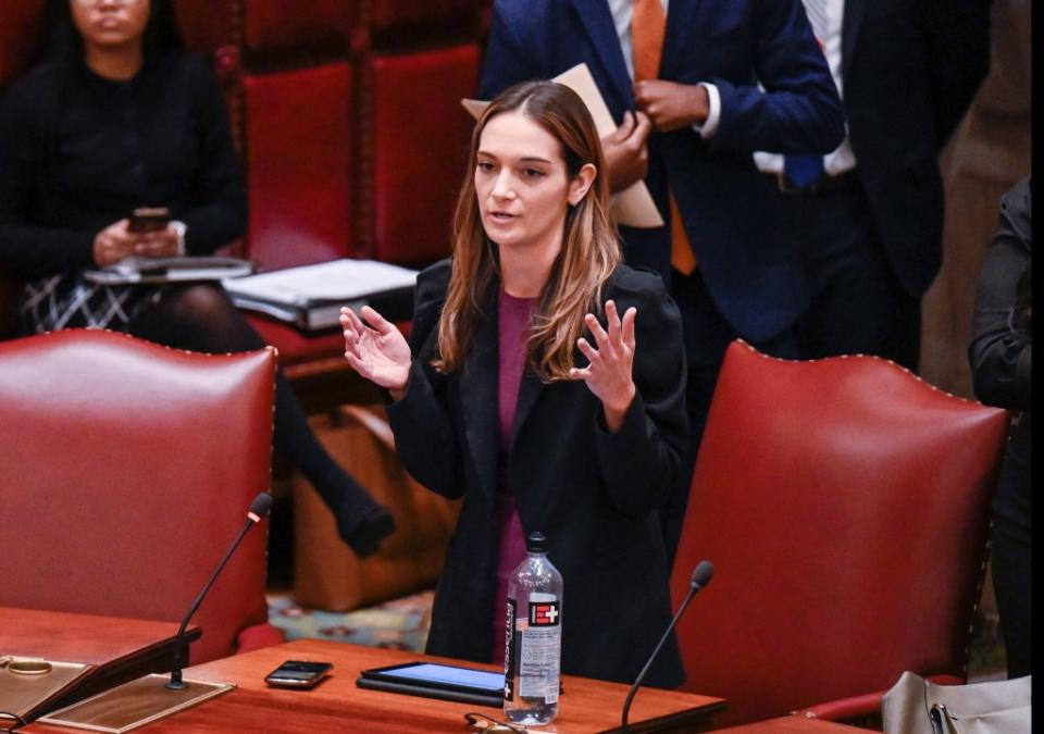 State Sen. Julia Salazar (D-Brooklyn) told The Post she felt “comfortable” with where negotiations stood compared to last year. AP