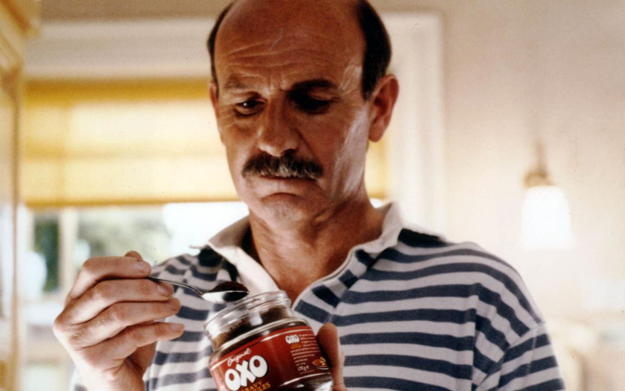 Michael Redfern as 'Dad' tries Oxo's new gravy granules in 1991 - PA