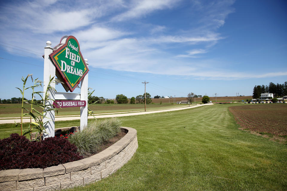 MLB's planned "Field of Dreams" series in Iowa is reportedly postponed. (Photo by Alex Trautwig/MLB via Getty Images)