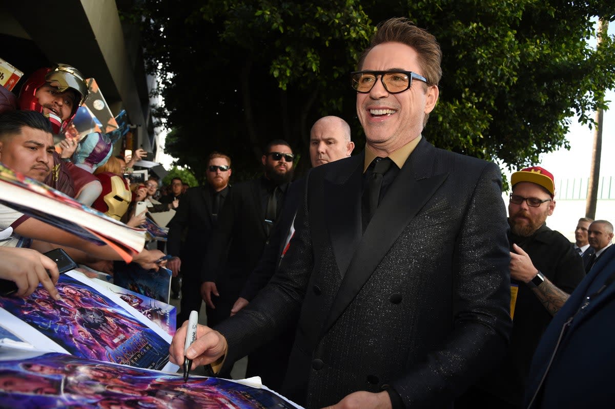 Downey Jr at the premiere for ‘Avengers: Endgame’ (Invision)