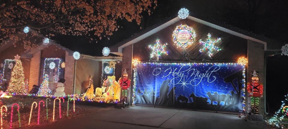 Jonathan Gugel's display features thousands of lights, a nativity scene, several Christmas trees and inflatables. This year, he's collecting donations for Care to Learn in Willard, an organization that supplies resources to children in need. The display is on between 5-9 p.m. each night. His decorations are located at 4739 W. La Siesta St.