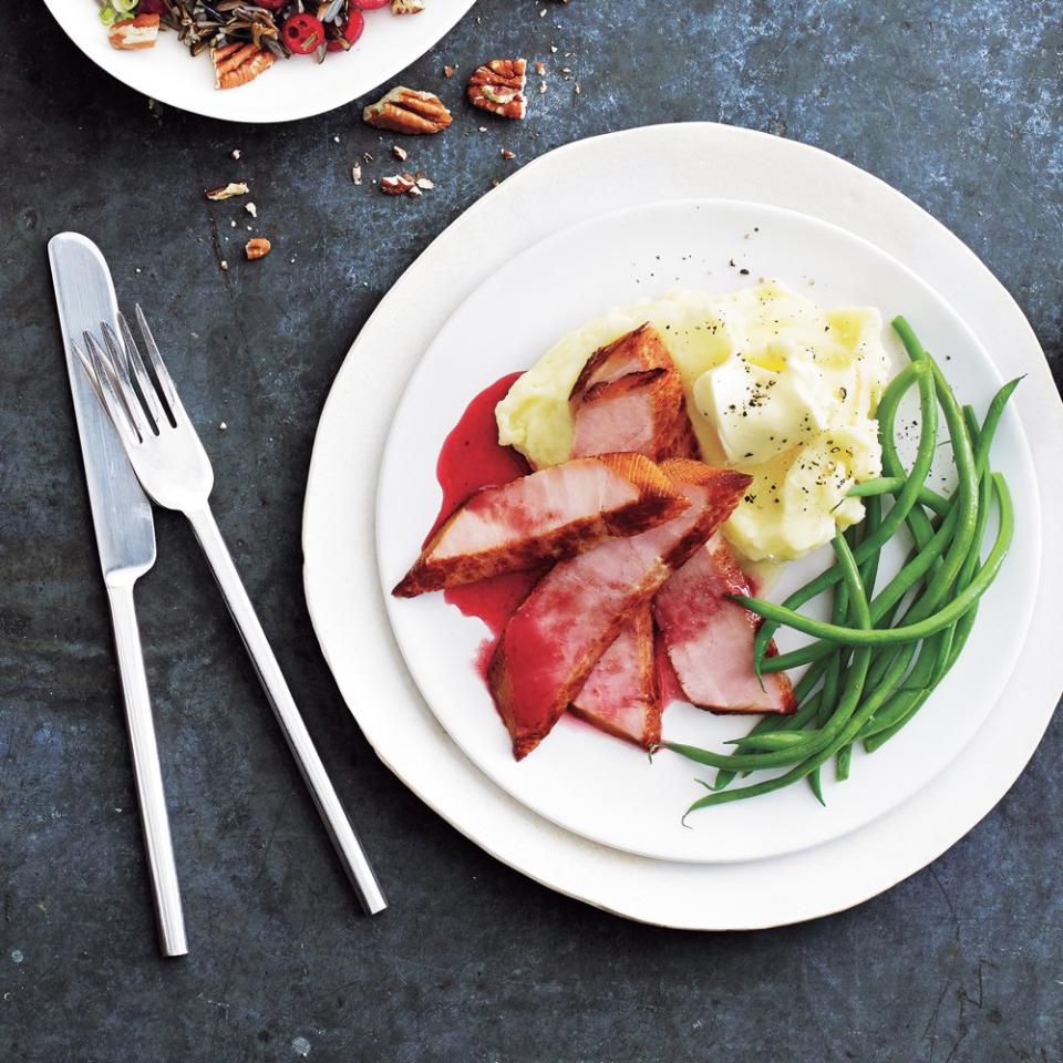 Ham Steak with Cranberry-Mustard Glaze