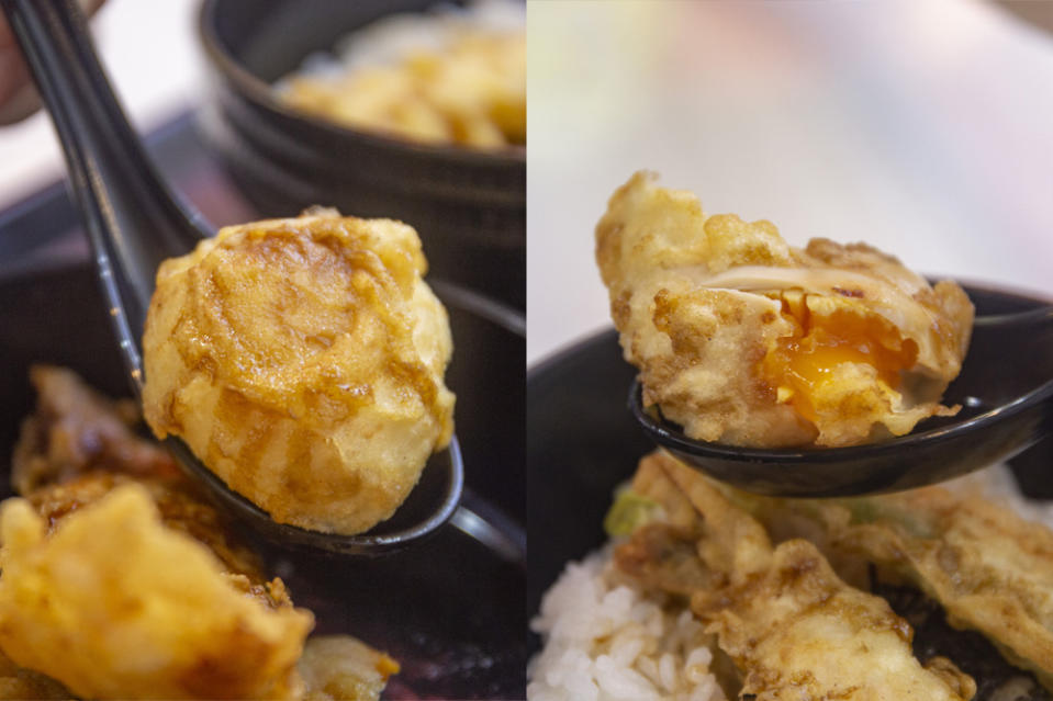 The Japanese Food Alley - Egg tempura collage