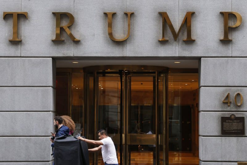 Former President Donald Trump does not own the Trump Building at 40 Wall St., but owns a ground lease to it. This means he pays rent to the owner for an interest in it. File Photo by John Angelillo/UPI