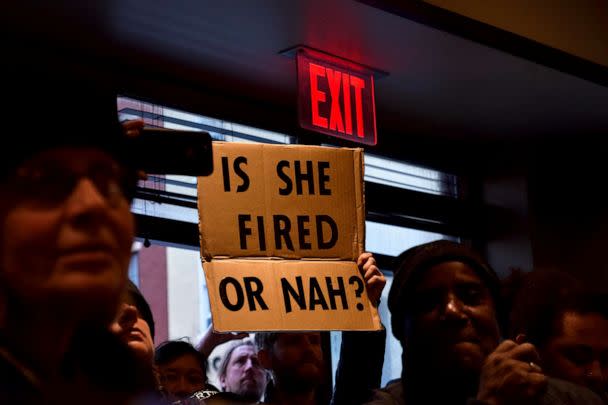 PHOTO: In this April 16, 2018, file photo, protesters gather for ongoing protest at the Starbucks location in Center City Philadelphia, PA where days earlier two black men were arrested. (NurPhoto via Getty Images, FILE)