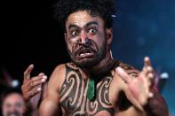 <p>Te Waka Huia of Auckland perfoms during Te Taumata Kapa Haka. The Matariki Festival is an annual event celebrating Maori culture. (Photo by Fiona Goodall/Getty Images) </p>