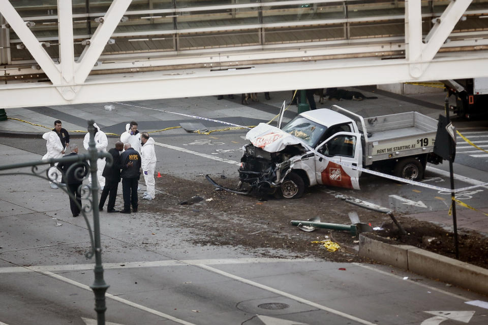 The truck used to carry out the attack (Picture: Getty)