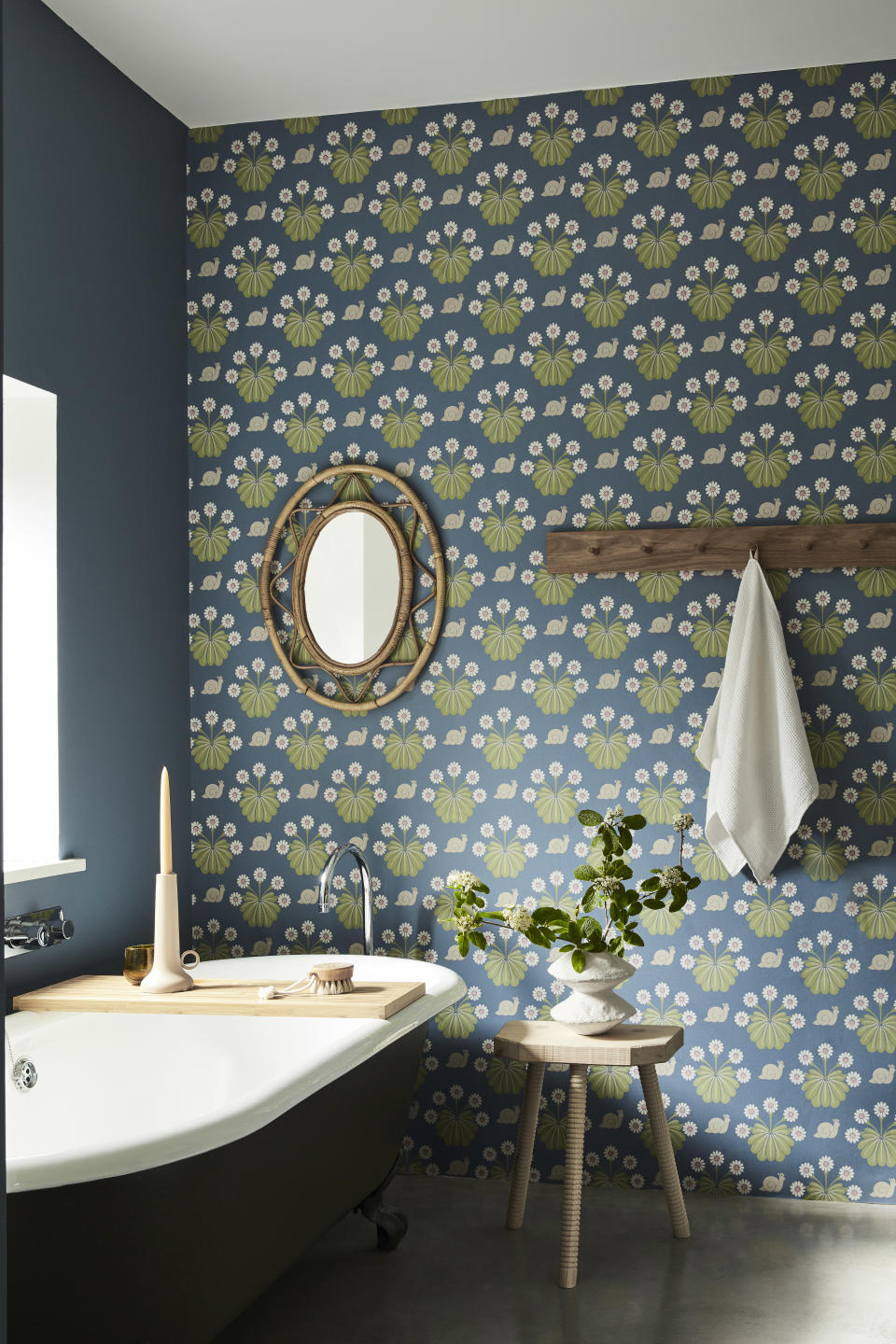 <p> If you&apos;re considering bathroom color schemes that are practical but pretty, sometimes, dark bathrooms are often a great way to go &#x2013; they will disguise splashes and marks more easily, and make even the most functional of spaces feel curated. We love this wallpaper by Little Greene &#x2013; ensure any wallpaper you use is water resistant, and if not, consider protecting it with a coat of decorator&apos;s varnish. </p>