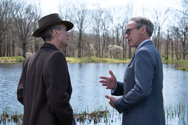 <p>Melinda Sue Gordon/Universal Pictures</p> Cillian Murphy (left) and Robert Downey Jr. in 'Oppenheimer'