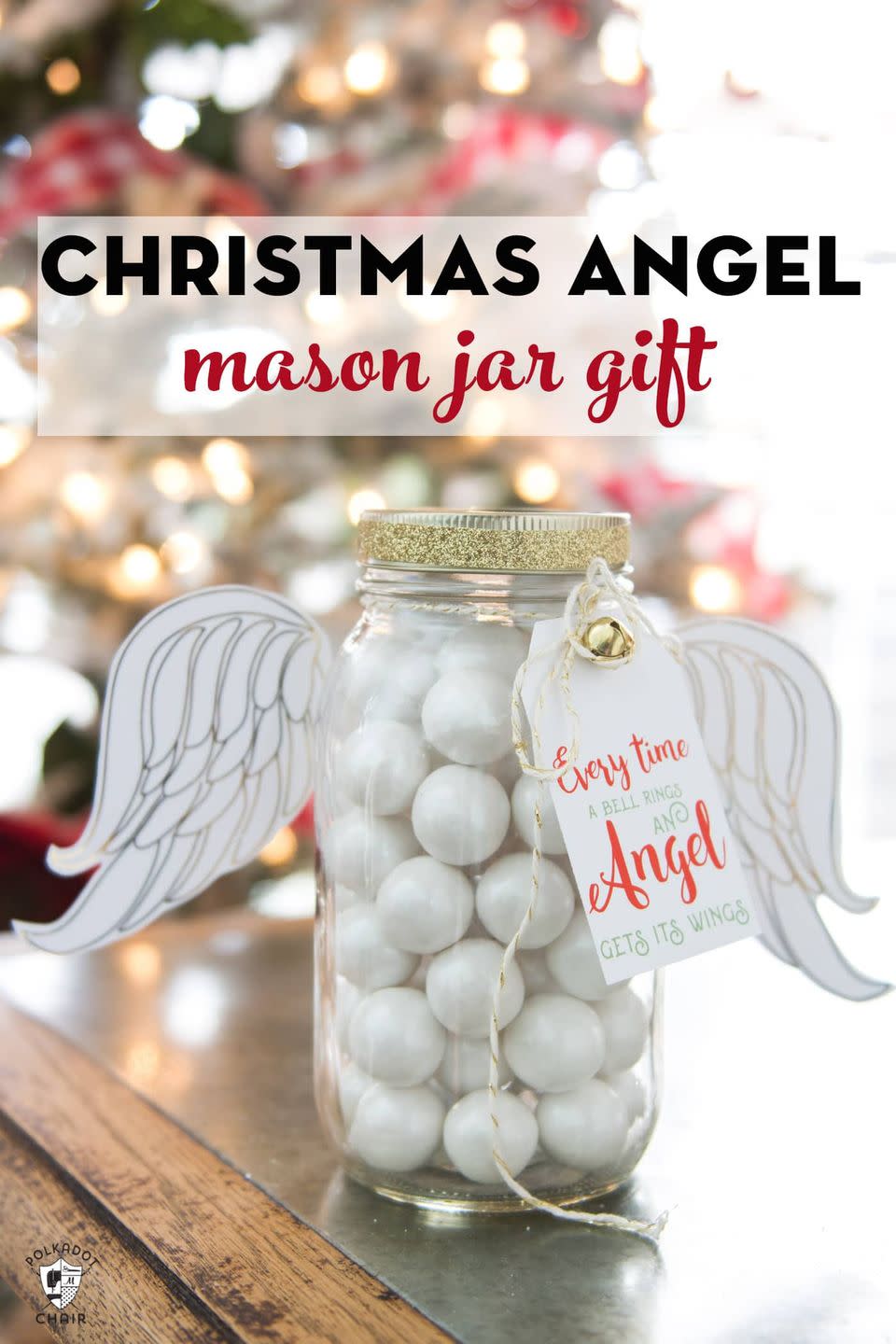 Christmas Angel Mason Jar