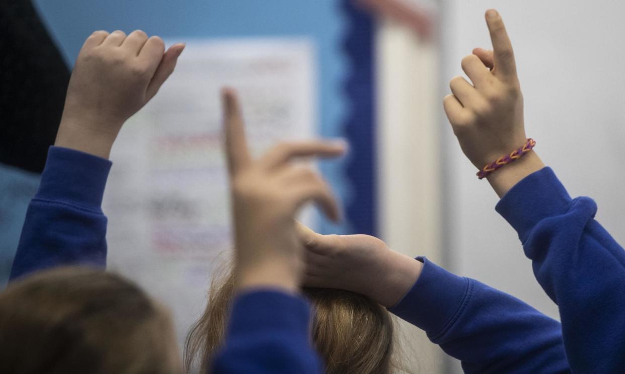 <span>School children in a classroom. About two in three special schools in England were at or over capacity in the last academic year.</span><span>Photograph: Danny Lawson/PA</span>