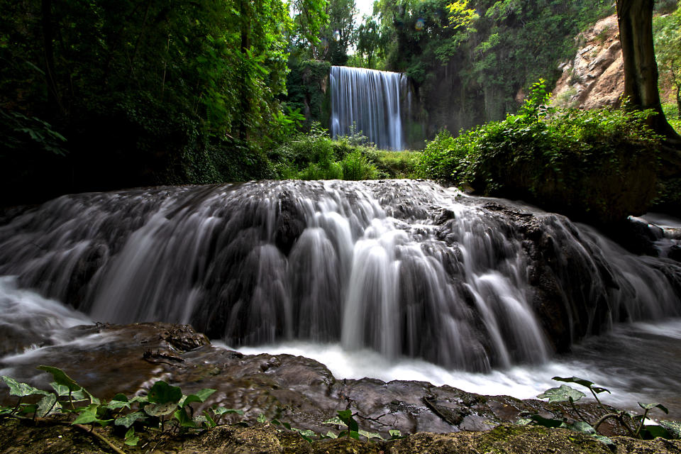 'Waterfall into the woods' by @daniel_nebreda shows a waterfull in Spain.