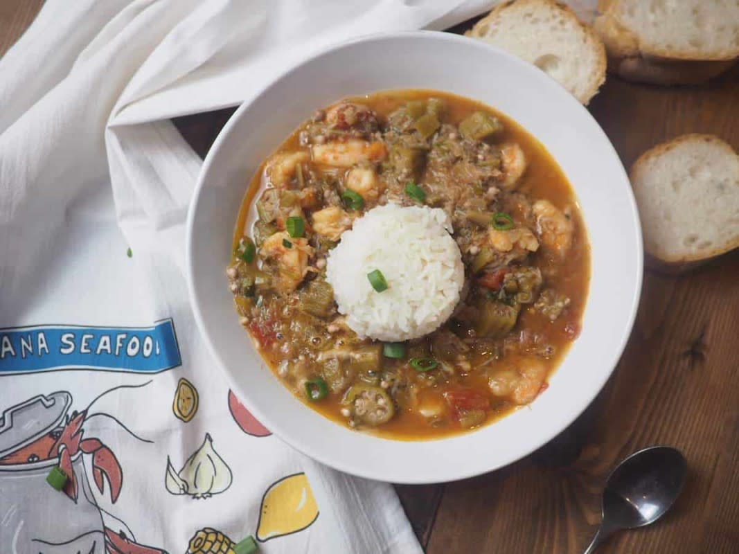 <p>Southern Bytes</p><p>Creole Seafood Gumbo is rich, delicious, and so hearty. It is a bowl of New Orleans comfort that will take your taste buds on a trip to the Big Easy.</p><p><strong>Get the recipe: <a href="https://southern-bytes.com/marys-creole-seafood-gumbo/" rel="nofollow noopener" target="_blank" data-ylk="slk:Creole Seafood Gumbo Recipe;elm:context_link;itc:0;sec:content-canvas" class="link rapid-noclick-resp">Creole Seafood Gumbo Recipe</a></strong></p>