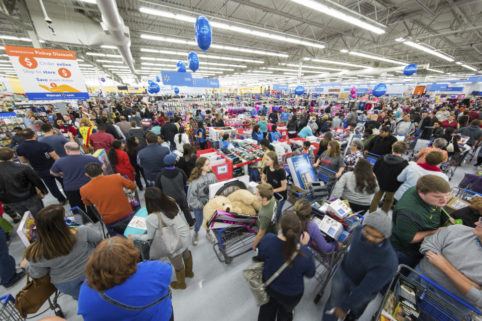 Holiday shoppers scored great deals at Walmart on Thursday, Nov. 23, 2017 in Bentonville, Ark. (Gunnar Rathbun/AP Images for Walmart)