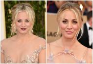 <p>Kaley has never really gone <em>too </em>over-the-top with her makeup, but there's a reason she <a rel="nofollow noopener" href="https://www.redbookmag.com/life/news/a43344/kaley-cuoco-karl-cook/" target="_blank" data-ylk="slk:often plays the girl next door;elm:context_link;itc:0;sec:content-canvas" class="link ">often plays the girl next door</a> on TV: she doesn't need rimmed liner and dark lips to look A+.</p>