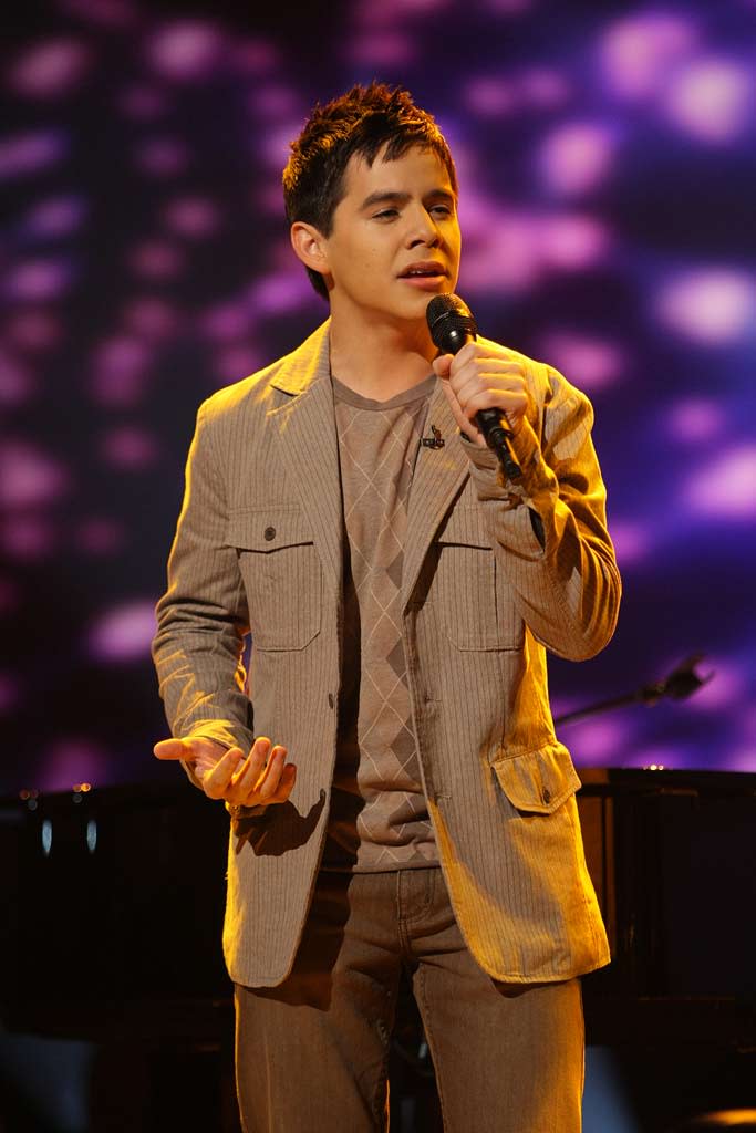 David Archuleta performs as one of the top 16 contestants on the 7th season of American Idol.