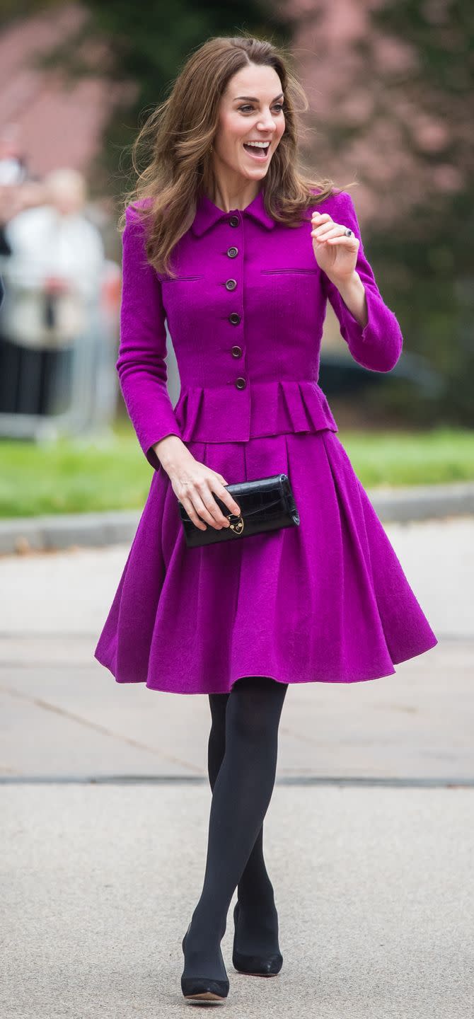 Kate stays warm (and cool) with coat dresses.