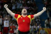 <p>Matthias Steiner used his sport to remind the world of the physical and personal obstacles he defeated. His wife died a year before he competed in the 2008 weightlifting event in Beijing. Lifting a weight 30 pounds over his personal best, he took home the gold in what was a bittersweet moment for athletes and spectators alike. (Getty) </p>