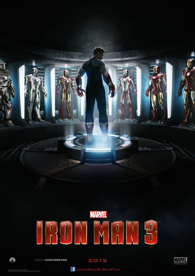 <b>"Iron Man 3": 1. Mai 2013 <a href=" http://de.screen.yahoo.com/iron-man-3-trailer-093646345.html" data-ylk="slk:- Trailer ansehen;elm:context_link;itc:0;sec:content-canvas;outcm:mb_qualified_link;_E:mb_qualified_link;ct:story;" class="link  yahoo-link"> - Trailer ansehen</a> </b><br><br>Er ist exzentrisch, genial, scharfzüngig – doch nicht unbesiegbar. Das muss Tony Stark alias Iron Man (Robert Downey Jr.) erkennen, als er sich einem Gegner gegenübersieht, der keine Grenzen kennt. Nachdem dieser ihm all das, was Stark am Herzen liegt, genommen hat, begibt sich der geschlagene Held auf die leidvolle Suche den zu finden, der dafür verantwortlich ist – eine Reise, die seinen Mut und seine Standhaftigkeit auf eine harte Probe stellen wird. Mit dem Rücken zur Wand kann sich Stark auf seiner Mission nur noch auf seine eigenen Instrumente, seinen Scharfsinn und seine Instinkte verlassen um jene zu schützen, die ihm am wichtigsten sind. Während er sich langsam wieder zu alter Form zurückkämpft, findet Stark die Antwort auf die Frage, die ihn insgeheim schon lange verfolgt: Macht der Mann den Anzug oder macht der Anzug den Mann?