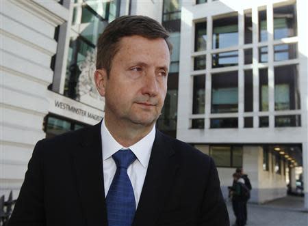 Former ICAP broker Colin Goodman leaves Westminster Magistrates' Court in London April 15, 2014. REUTERS/Luke MacGregor