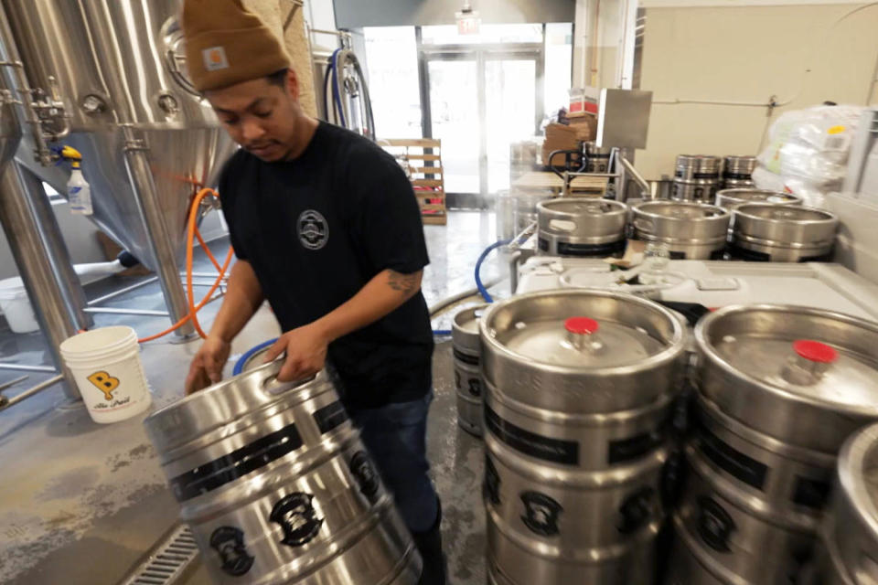 Screengrab from inside the brewery. (NBC News)