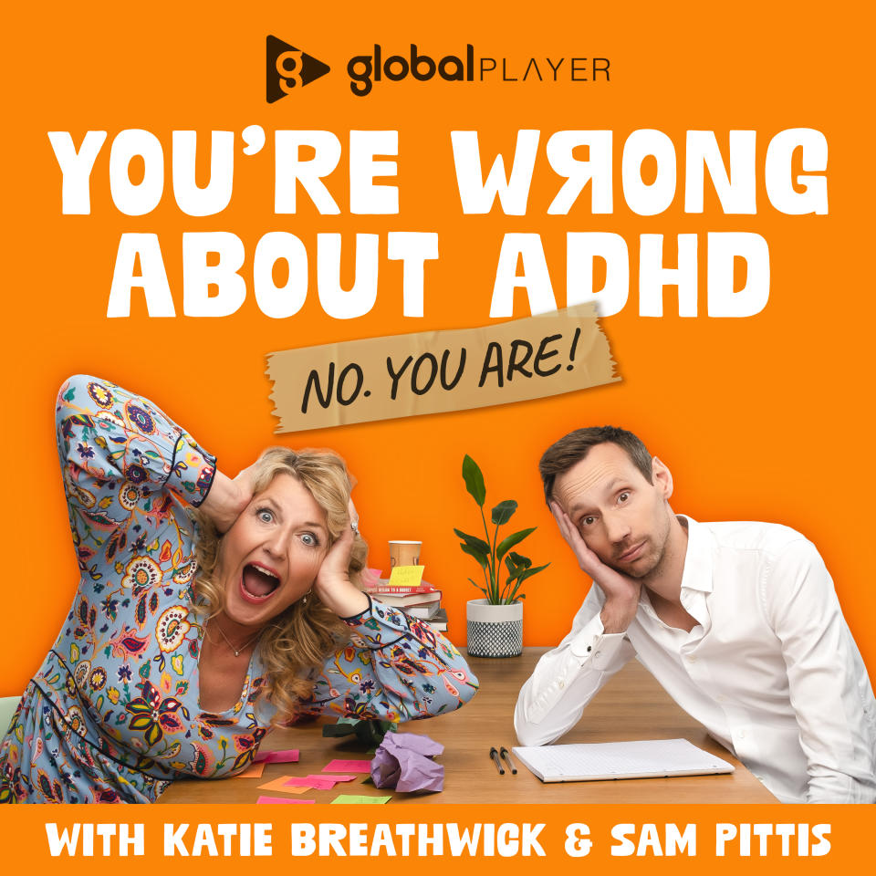 Presenters Katie Breathwick and Sam Pittis launched a podcast following their diagnosis of ADHD to raise awareness. (Supplied)